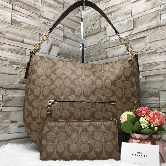 👜COACH SET🌺ELLE HOBO&L-ZIP WALLET - Picture 2 of 8